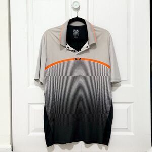 Men Okaley Ellipse Golf Polo Shirt in Multi Color Size Large